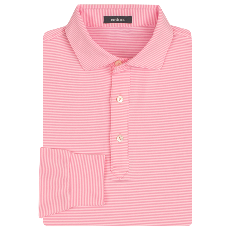 Long Sleeve Carter Stripe Performance Polo