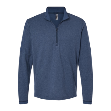 3-Striped Heathered Quarter-Zip